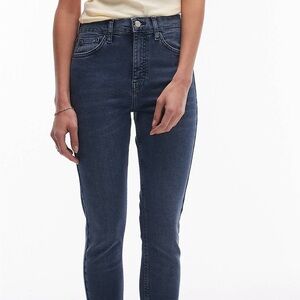 Topshop Dark Blue High Rise Women's Jeans